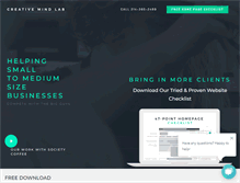 Tablet Screenshot of creativemindlab.com